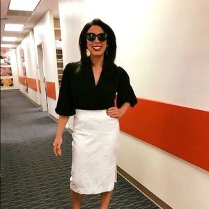 White Worthington Pencil Skirt